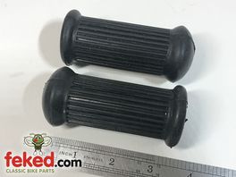42-4925, 82-9051 - Short Footrest Rubbers - BSA Models From 1965 Onwards + Triumph Unit Singles and OIF Models