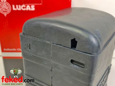 Genuine Lucas Rubber B49-6 Type Battery Box�(Small Type) Supplied With Black Top - OEM: PUZ5D