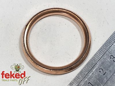 8291-216-000 - 40mm OD Copper Exhaust Pipe Gasket - Honda TL125, TLR200, XL Models + Universal Fit