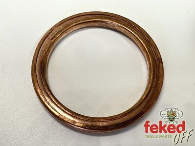 152-14613-00 - 44mm OD Copper Exhaust Gasket - Yamaha TY175 and TY250 Twinshock + Universal Fit