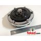 HF1234 - 6 Volt Altette Horn - Black Corrugated Tone Disc and Chrome Bezel