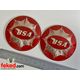 BSA Gold Star 4" Tank Badges - Pair - Red and Gold - 65-8228, 65-8193